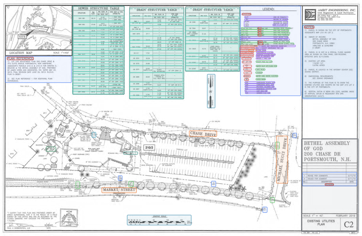 Technical document with AI-extracted elements, annotations, and structured data highlighted