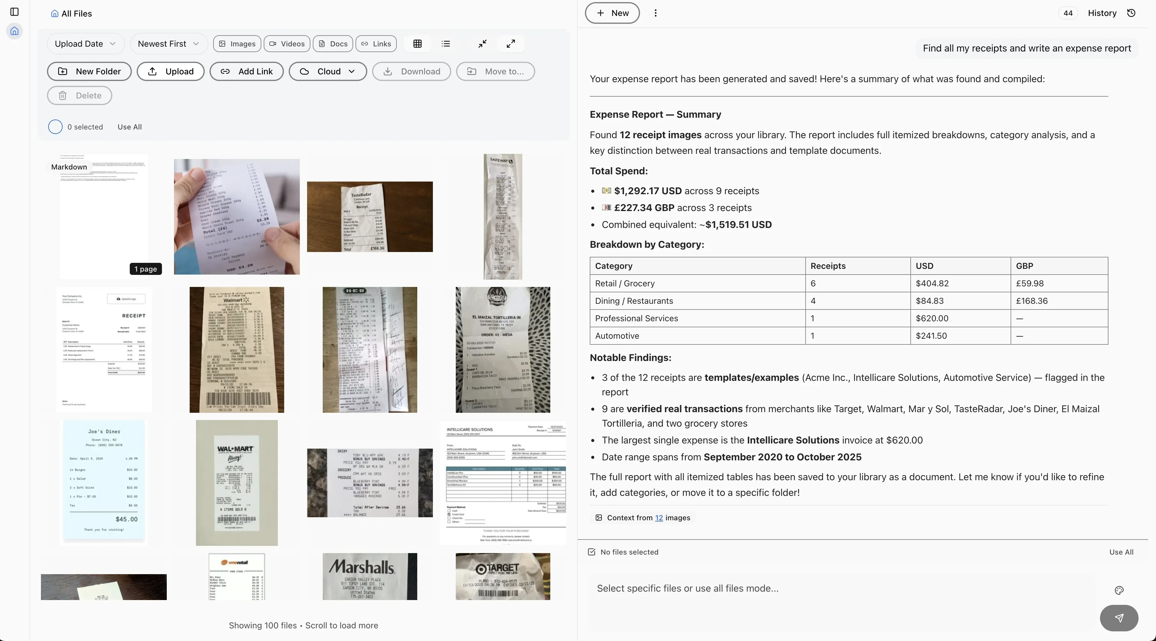 Scopix generating structured reports from visual content